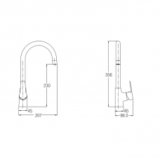 Johnson Suisse Turin Single Lever Deck-Mounted Sink Mixer With Swivel Spout  Wbfa301441Cp